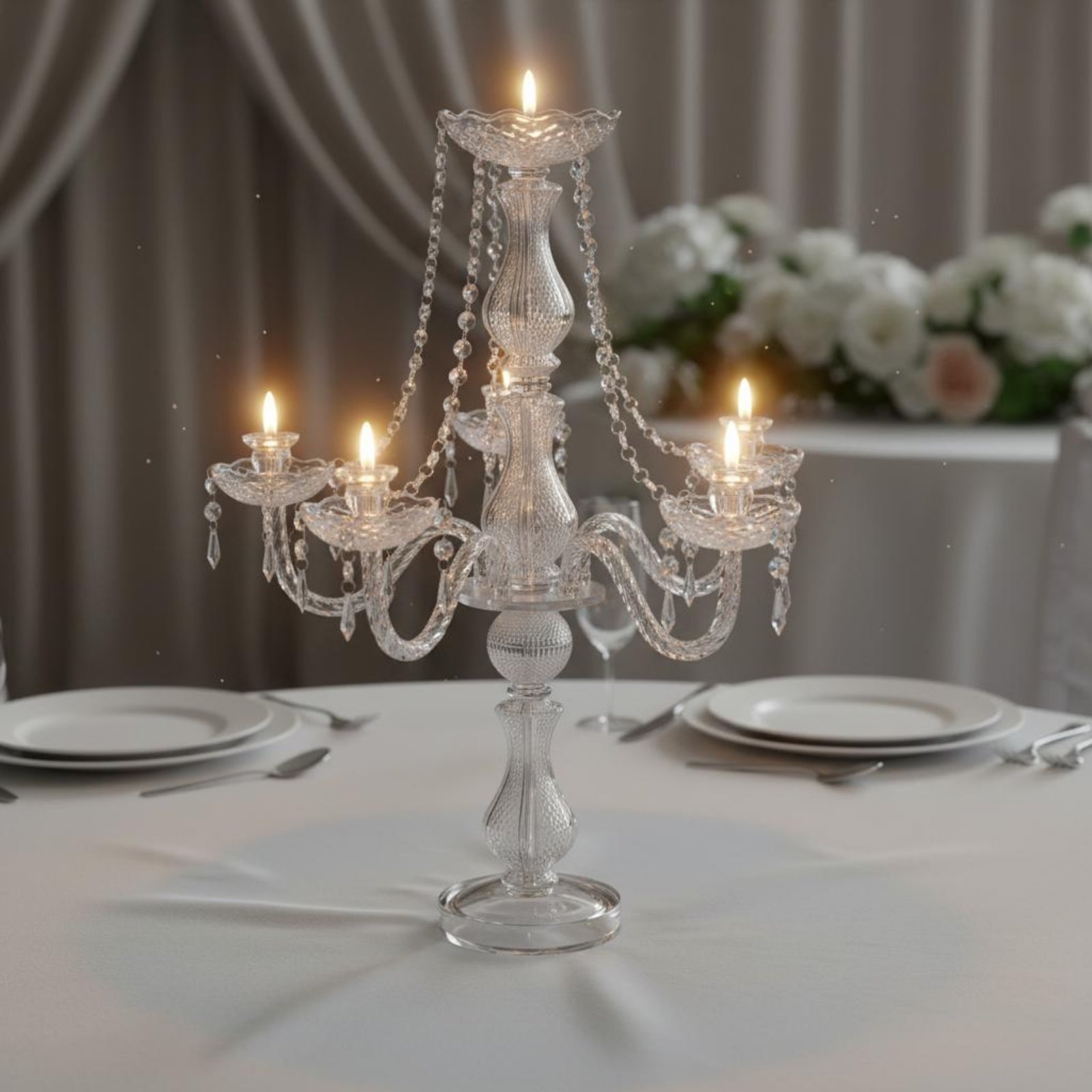 Luxury Lifestyle - Crystal Candelabra Elegant Wedding Candelabra Crystal