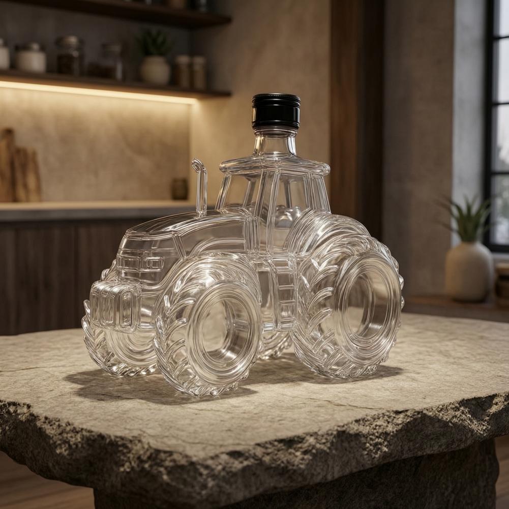 Glass Decanter Whiskey - Tractor Shaped Whiskey Glass Decanter 300ML