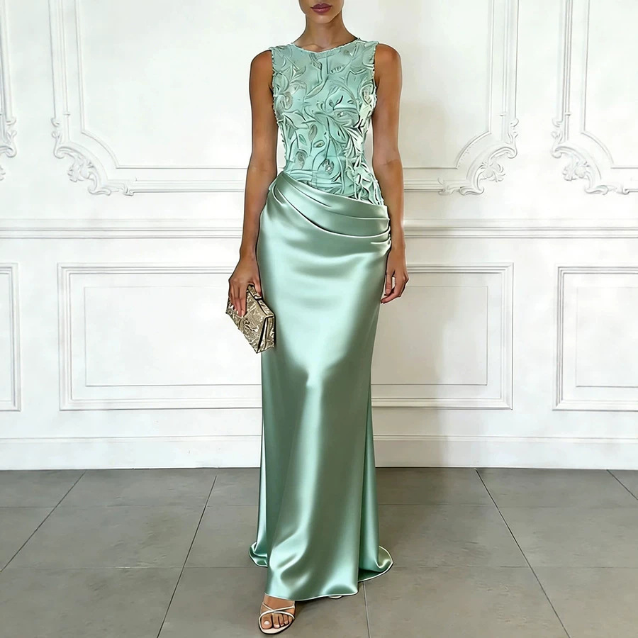 Luxury Satin Long Evening Dres - đánh giá và giá Luxury Lifestyle
