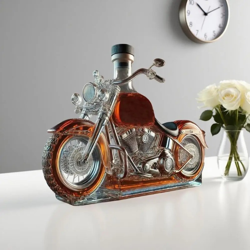 Motorcycle Style Whisky Decant - đánh giá và giá Glass Decanter Whiskey