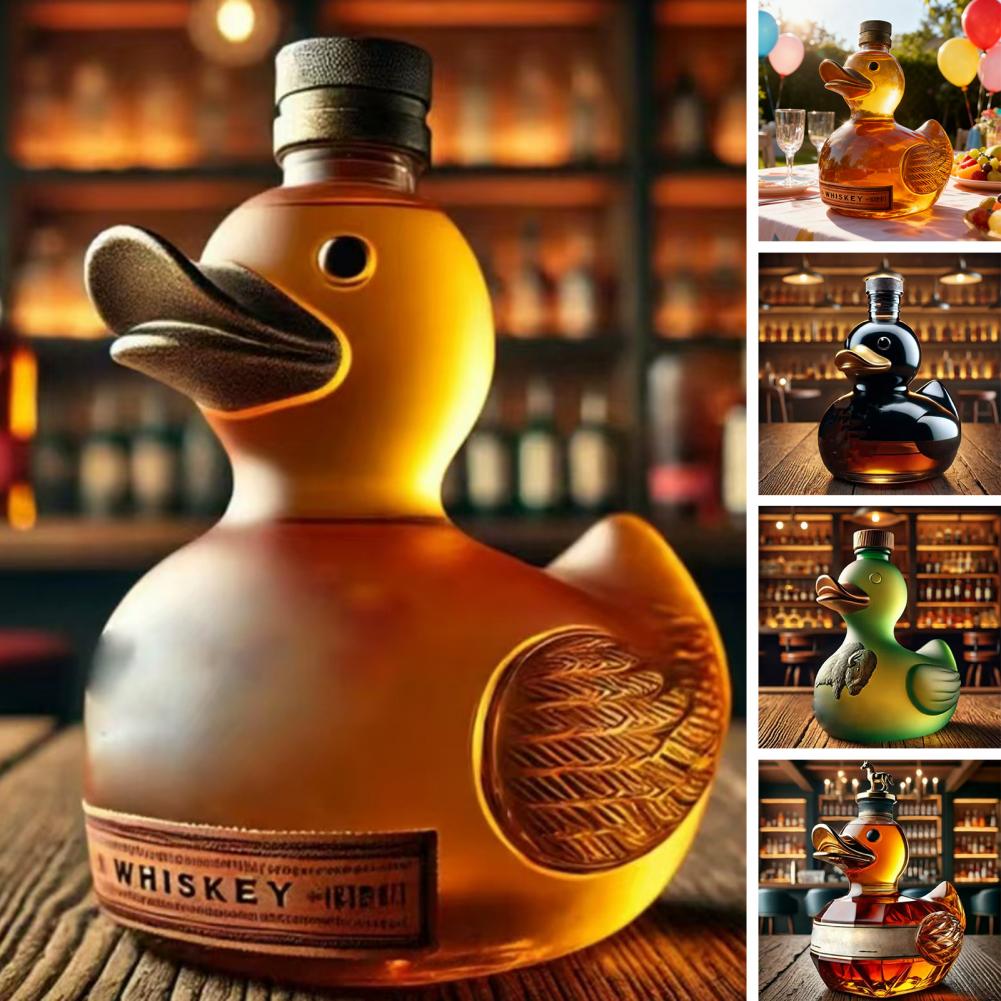 Duck Whiskey Bottle Glass Anim - đánh giá và giá Glass Decanter Whiskey