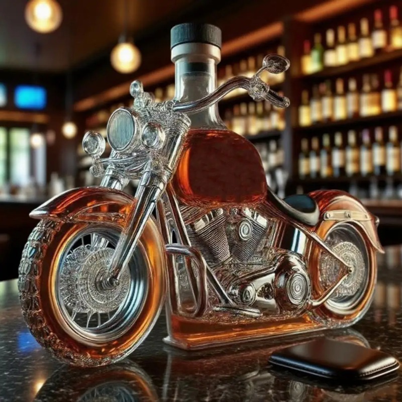 Motorcycle Style Whisky Decant - đánh giá và giá Glass Decanter Whiskey