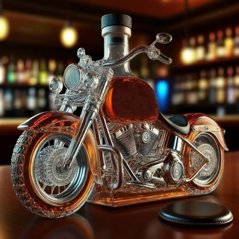 Motorcycle Style Whisky Decant - đánh giá và giá Glass Decanter Whiskey