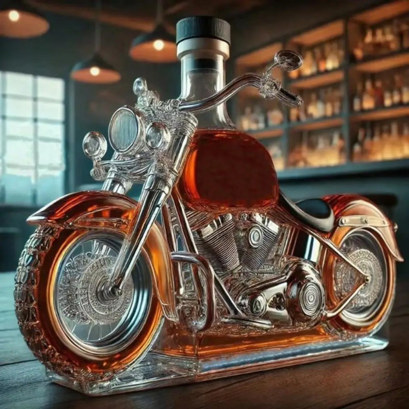 Motorcycle Style Whisky Decant - đánh giá và giá Glass Decanter Whiskey